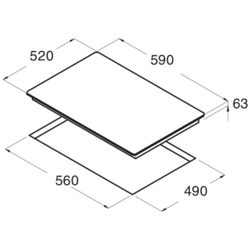 Kích thước bếp từ Cata IB 6030 X