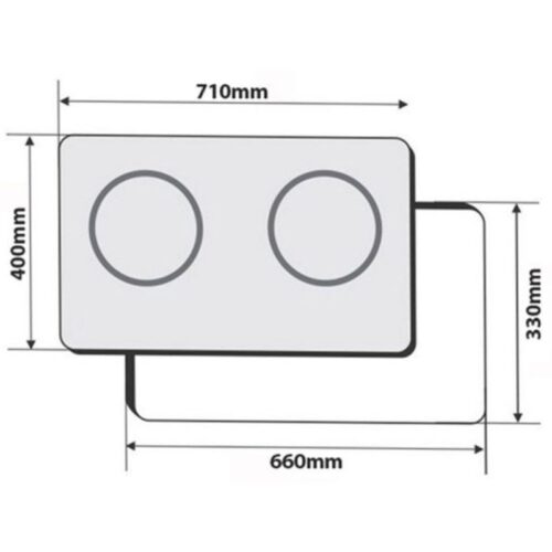 Kích thước bếp từ Faster FS 2SI Made in Spain
