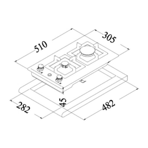 Kích thước Bếp chiên Teka EFX 30.1 FRYER