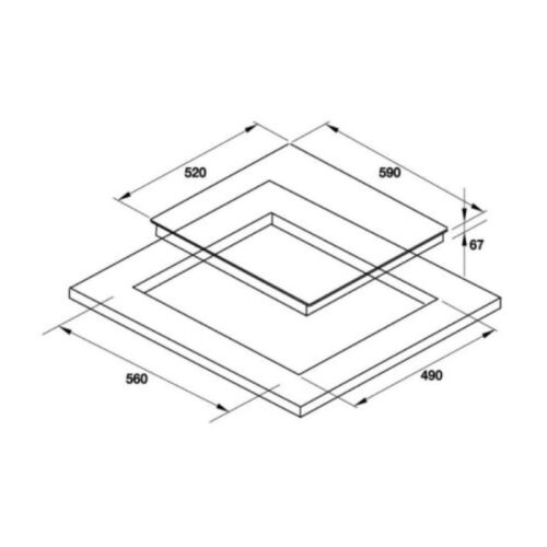 Bếp điện 3 vùng nấu Hafele HC-R603D 536.01.901 7 Kích thước bếp điện 3 vùng nấu Hafele HC-R603D 536.01.901