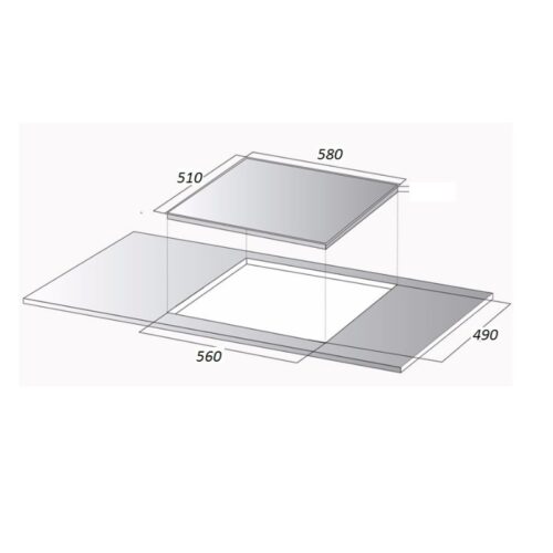 Kích thước Bếp từ 4 vùng nấu Faber FB - 604IND