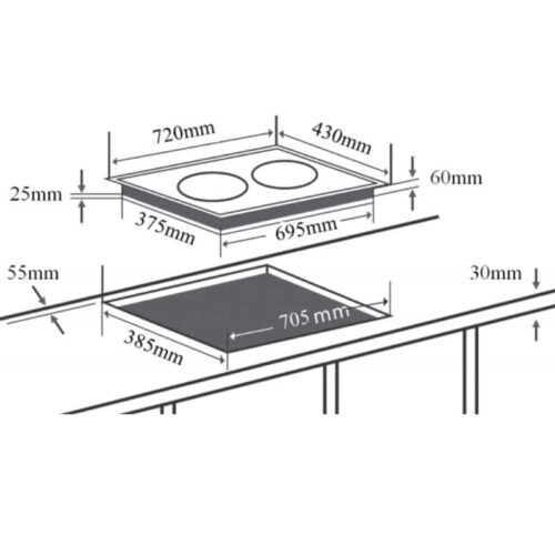 kich thuoc bep tu doi chefs eh dih868