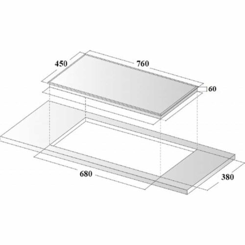 Kích thước bếp từ Eurosun EU-T898G