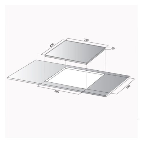 Kích thước bếp từ Kocher DI-833GE