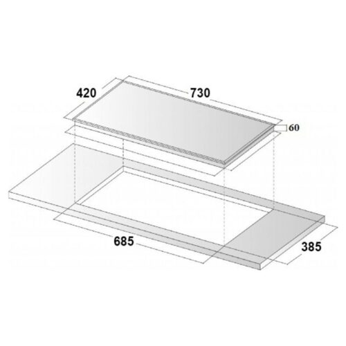 Kích thước bếp từ Napoliz ITC868