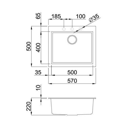 Chậu đá Malloca TORTORA G-10543
