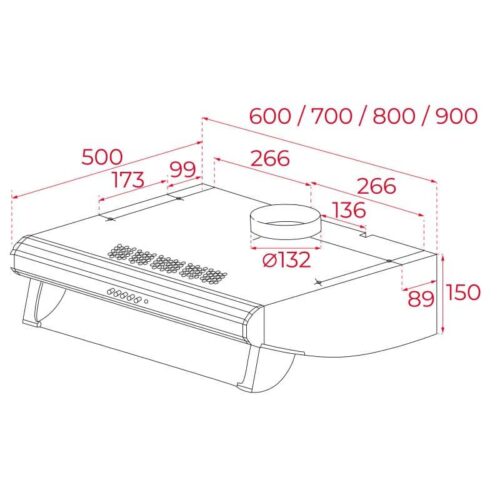 Kích thước của Máy hút mùi TEKA C 6420