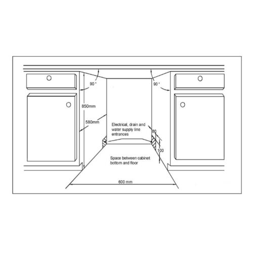 Kích thước máy rửa chén Malloca WQP12-9276