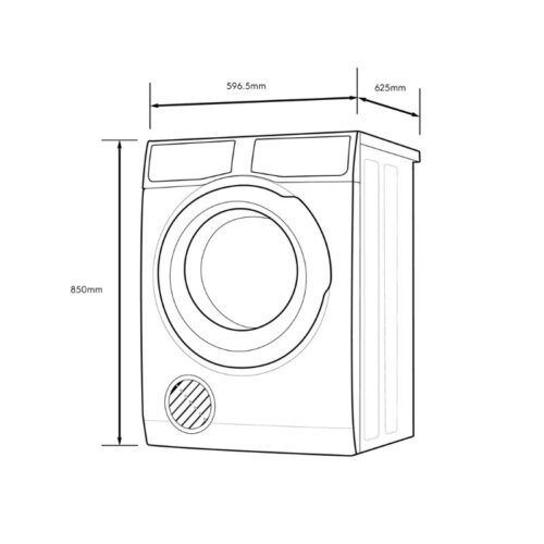 Kích thước máy sấy Electrolux EDV805JQWA
