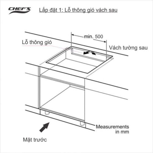 Lắp đặt của Bếp điện từ hỗn hợp Chefs EH-MIX333