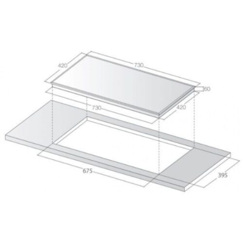 Kích thước bếp từ đôi Lorca LCI-886 Plus