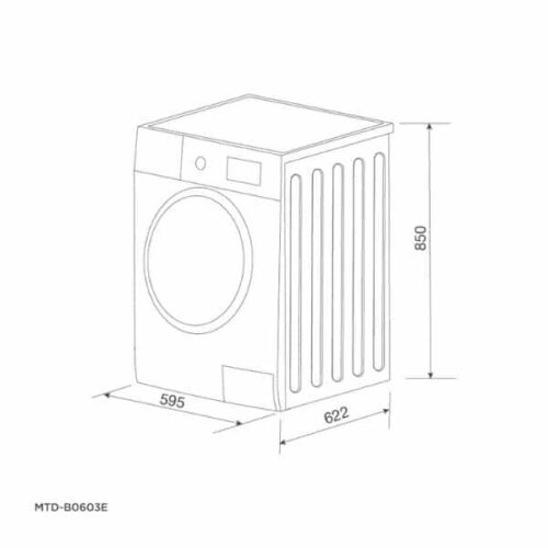 Kích thước của Máy sấy quần áo Malloca MTD-B0603E