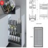 Giá để dao thớt đa năng nan oval (Quả Trám) Inoxen EV5030 1 Giá để dao thớt đa năng nan oval (Quả Trám) Inoxen EV5030