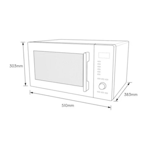 Lò vi sóng mini có nướng đối lưu 30L Electrolux EMG30D22BM 4 Kích thước lò vi sóng mini có nướng đối lưu 30L Electrolux EMG30D22BM