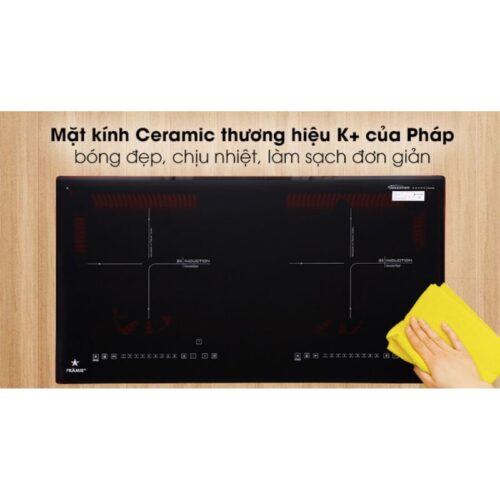 Mặt kính bếp từ đôi Pramie PRMY-2208 lắp âm