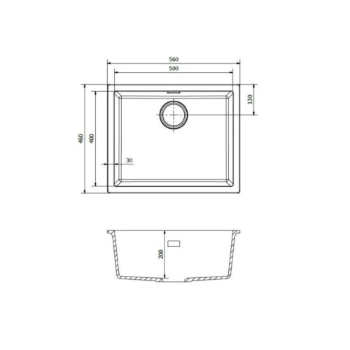 Thiết kế của chậu rửa bát 1 hố Reginox AMSTERDAM 50 HMH.R30851