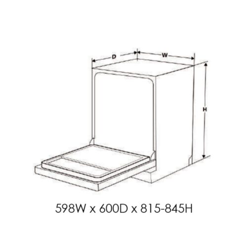 Kích thước máy rửa bát Eurogold EUW88TL15BPro
