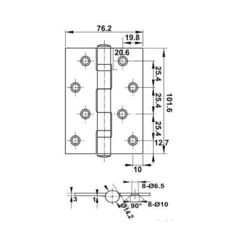 kich thuoc ban le la 2bb 102x76x3mm hafele diy 489 05 022