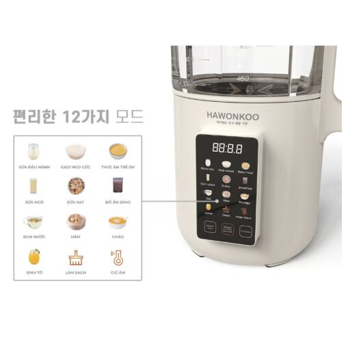 Chức năng máy làm sữa hạt Hawonkoo SMH-121