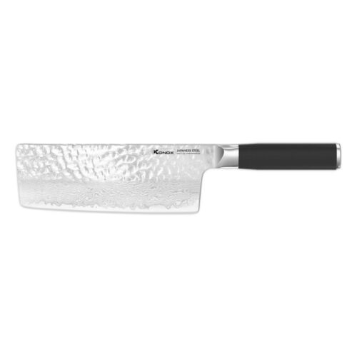 Dao thái thép Nhật Konox Damascus Eiko Series 7″ Chopper