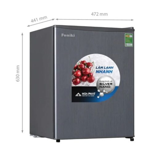 kich thuoc tu lanh 1 canh mini 74 lit funiki fr 71cd