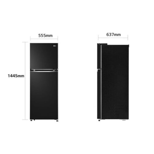 kich thuoc tu lanh 2 canh inverter 217 lit lg gv b212wb