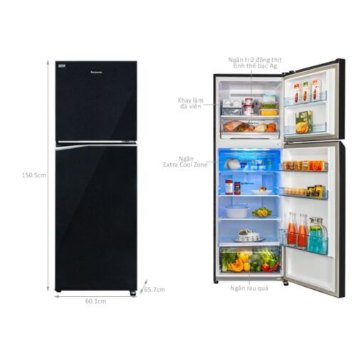 Tủ Lạnh 2 cánh Inverter 268 Lít Panasonic NR-TV301BPKV 4 kich thuoc tu lanh 2 canh inverter 268 lit panasonic nr tv301bpkv