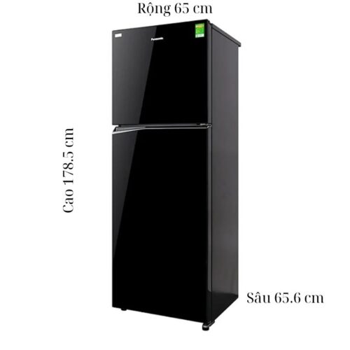 kich thuoc tu lanh 2 canh inverter 366 lit panasonic nr tl381bpkv