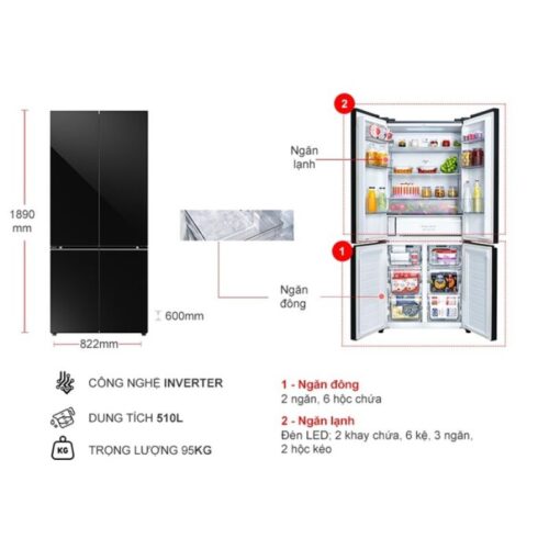 kich thuoc tu lanh 4 canh multi door inverter 510 lit panasonic nr x561bk vn