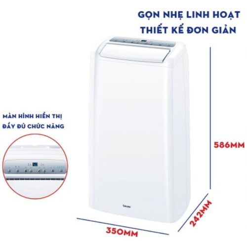 Kich thuoc may hut am beurer le60