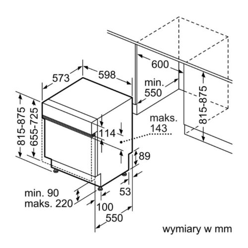 kich thuoc may rua chen bat bosch smi4hcs48e