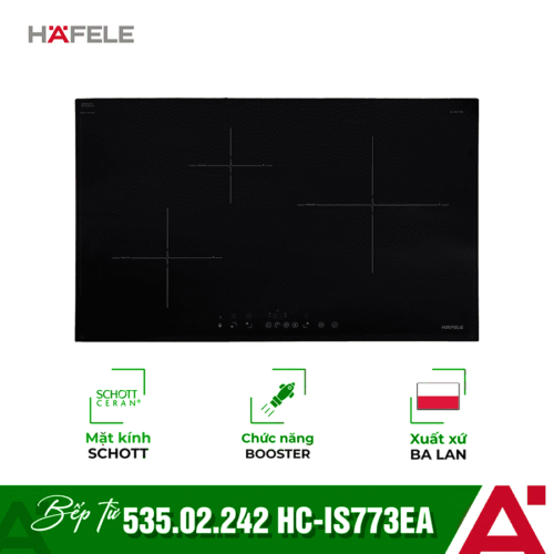 Bếp từ Hafele 3 vùng nấu HC-IS773EA 535.02.242