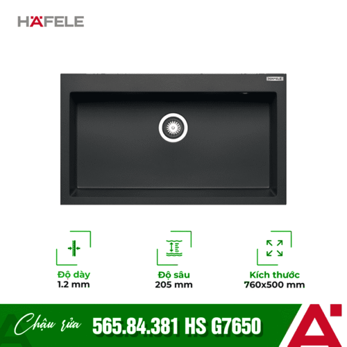 Chậu rửa chén bát Hafele HS G7650 565.84.381