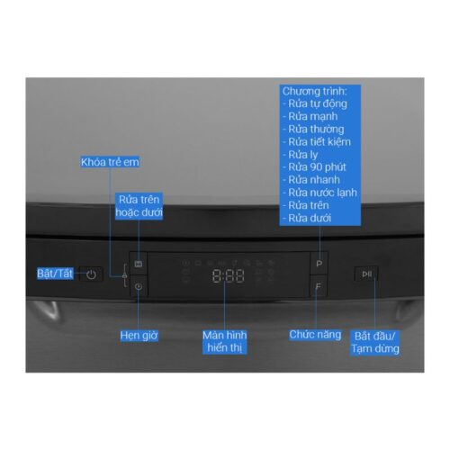 Bang dieu khien may rua chen doc lap hafele hdw f602eb 538 21 360