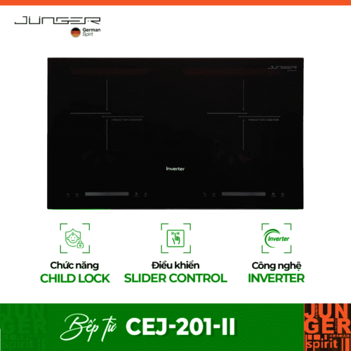 Bếp từ đôi Junger CEJ-201-II lắp âm