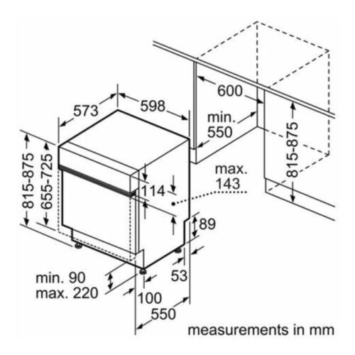 kich thuoc may rua chen bat bosch smi46ms03e