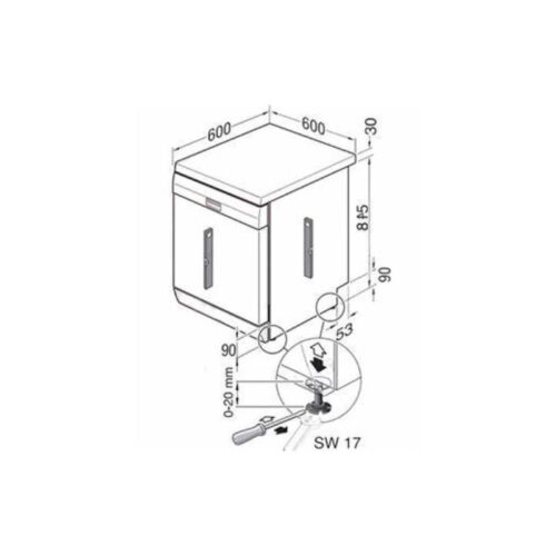 kich thuoc may rua chen bat bosch smu6ecs57e