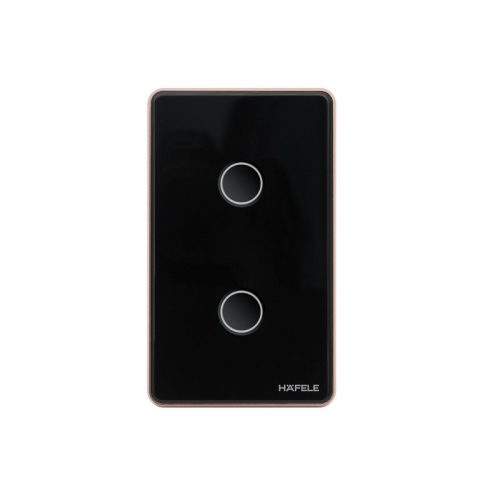 Công tắc ZB 2G US 10A đen L Hafele HSL-LS2G01B 820.71.001