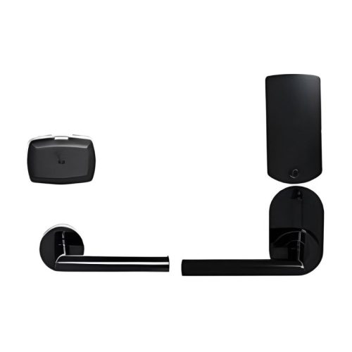 Khóa khách sạn PL100 Hafele 912.20.110 tay D màu đen mờ mở trái
