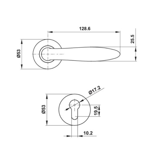 kich thuoc bo tay nam gat nap chup tron dang oval hafele diy 499 62 546